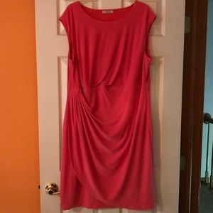 Coral sleeveless dress